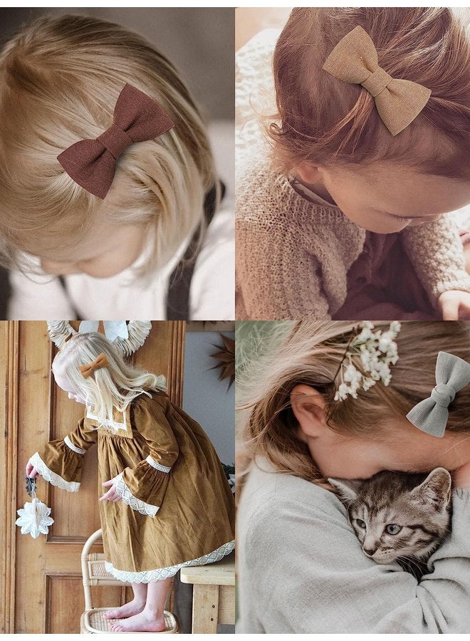 FANCY CLOUDS Baby Hair Clips with Baby Girl Bows,20pc Boutique Handmade Fully Lined Hair Barrettes Hair Accessories for All Age Girls Toddlers Infants - Image 3