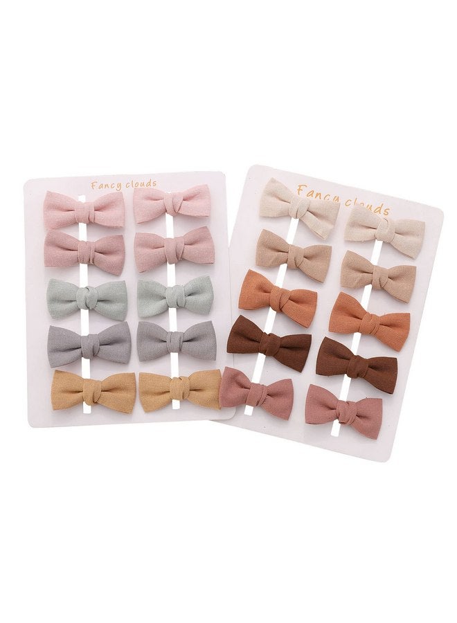 FANCY CLOUDS Baby Hair Clips with Baby Girl Bows,20pc Boutique Handmade Fully Lined Hair Barrettes Hair Accessories for All Age Girls Toddlers Infants - Image 1