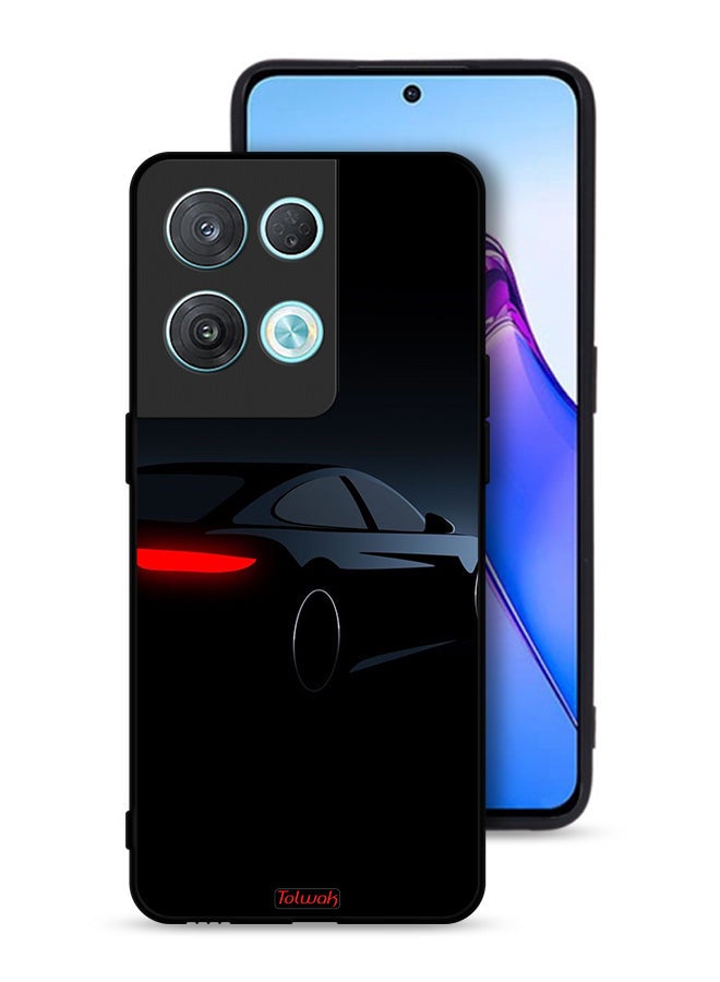 Tolwak Oppo Reno8 Pro 5G Protective Case Cover Dark Car - Image 1