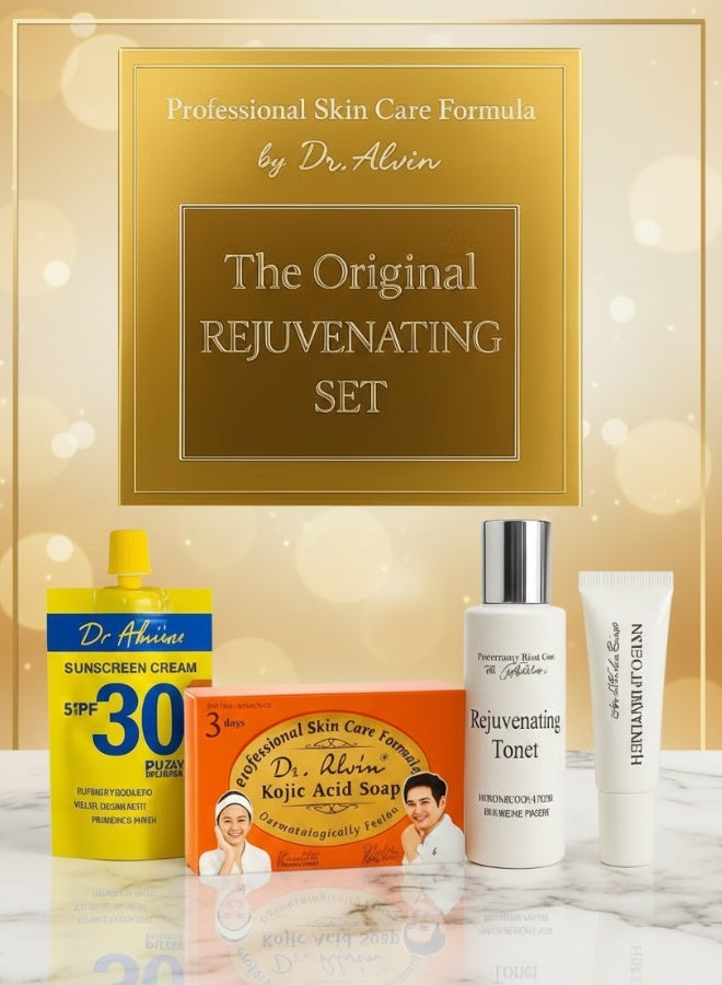 Dr. Alvin The Original Rejuvenating Set for Face and Skin Whitening Brightening Anti Acne Anti Dark Spot Skin Care Kit