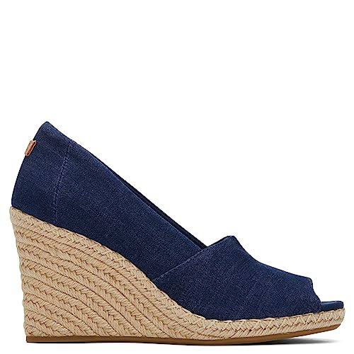 TOMS Women's Michelle Wedge Sandal, Navy, 9 - Image 2