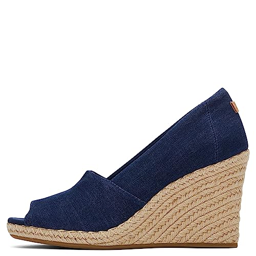 TOMS Women's Michelle Wedge Sandal, Navy, 9 - Image 3