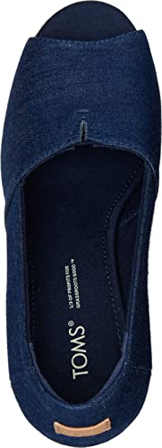 TOMS Women's Michelle Wedge Sandal, Navy, 9 - Image 4