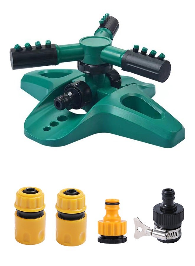 سينثيا رشاش حديقة دوار بزاوية 360 درجة قابل للتعديل لنظام الري في الحديقة والأماكن الخارجية والفناء أسود - Image 1