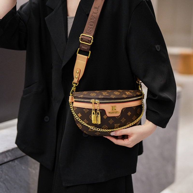 Small bag for women's 2025 new fashionable chain women's chest bag, high-end shoulder bag, all-matching foreign style cross-shoulder bag, female bag - Image 4