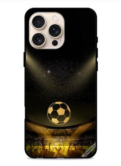 Apple iPhone 16 Pro Max Protective Case Cover Black Retro Football Movie Background