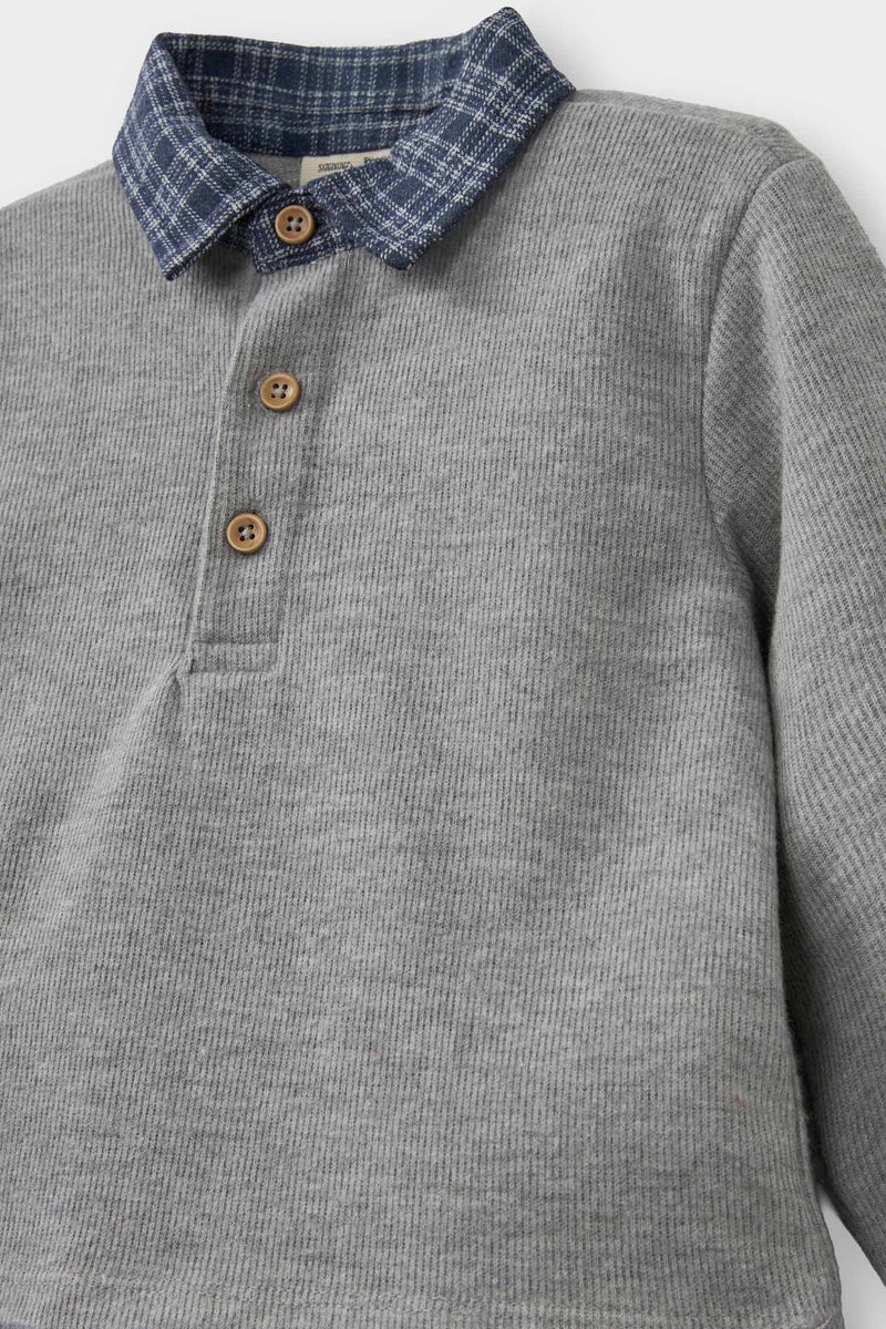 ديفاكتو طقم ملابس منسوجة بقصة عادية ورقبة قميص للأولاد - Image 4