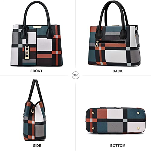 CHICAROUSAL Purses and Handbags for Women Leather Crossbody Bags Women's Tote Shoulder Bag (Gezi Black) - Image 3