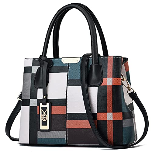 CHICAROUSAL Purses and Handbags for Women Leather Crossbody Bags Women's Tote Shoulder Bag (Gezi Black) - Image 4