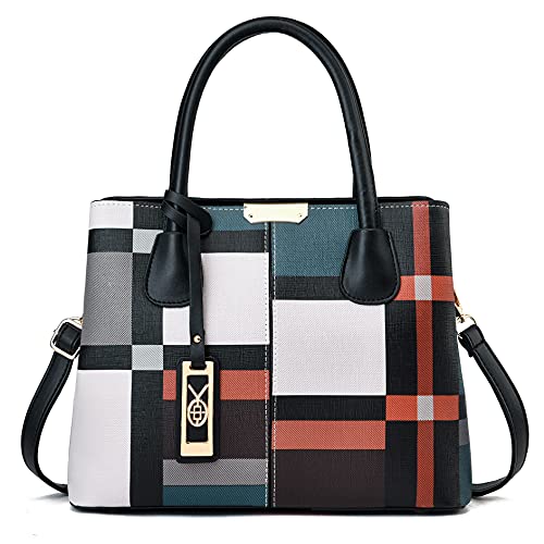 CHICAROUSAL Purses and Handbags for Women Leather Crossbody Bags Women's Tote Shoulder Bag (Gezi Black) - Image 1