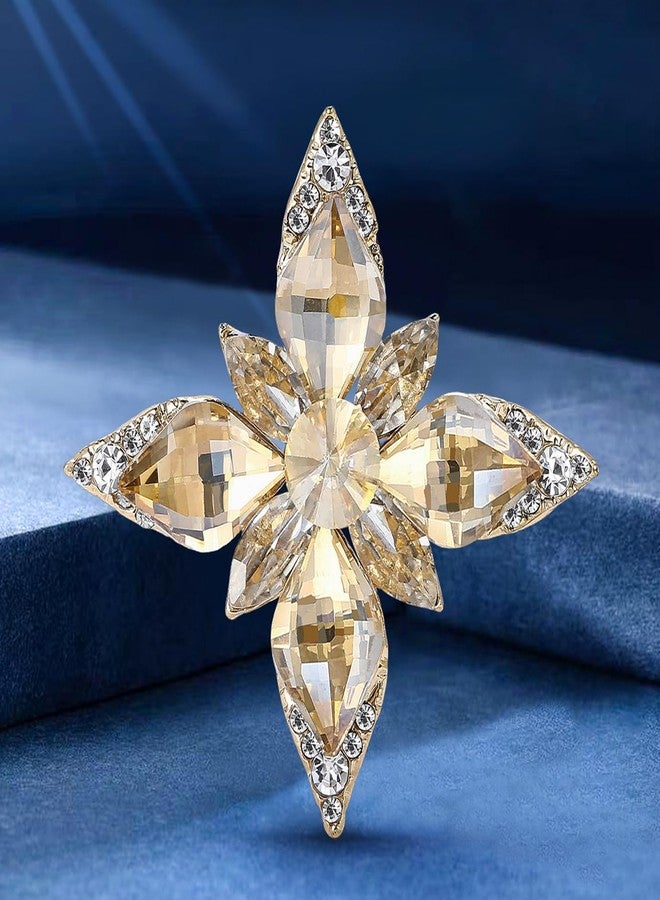 CUFTS Women's Vintage Austrian Crystal Brooch Pins Elegant Rhinestone Brooches Jewelry Gifts for Women Ladies - Image 4