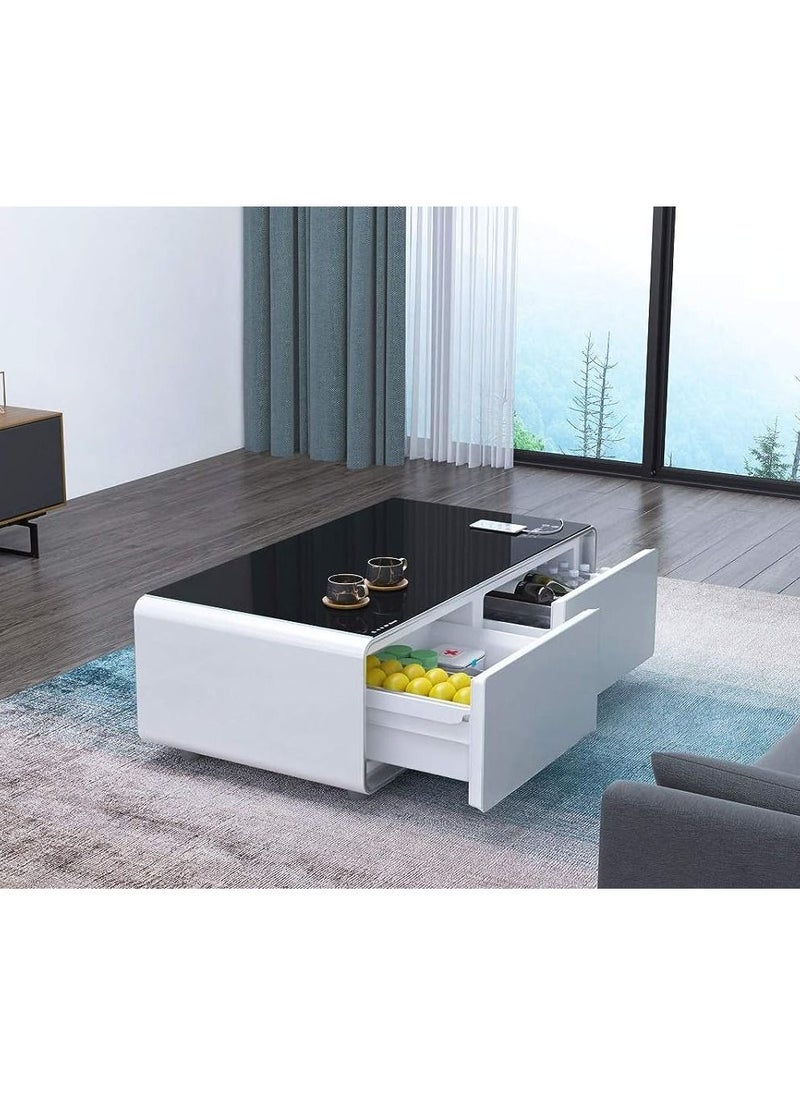 Generic - Smart Minibar Coffee Table with Built-in Wireless Charger, Fridge, Bluetooth Music System, and USB Charger - Modern and Multi-Functional - Image 1