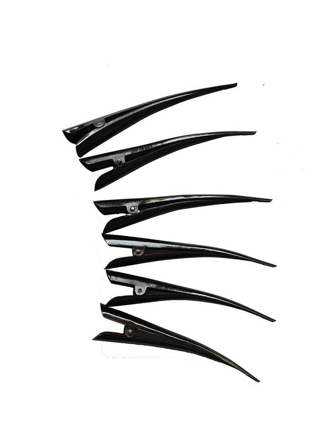 Foreign Holics Comfortable Stylish Long Banana Hair Clips Accessories For Women 6 Pcs (Black) - Image 2