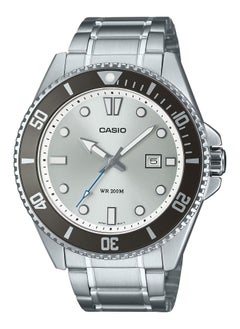 Analog Quartz White Dial Stainless Steel Men's Watch MDV-107D-7A