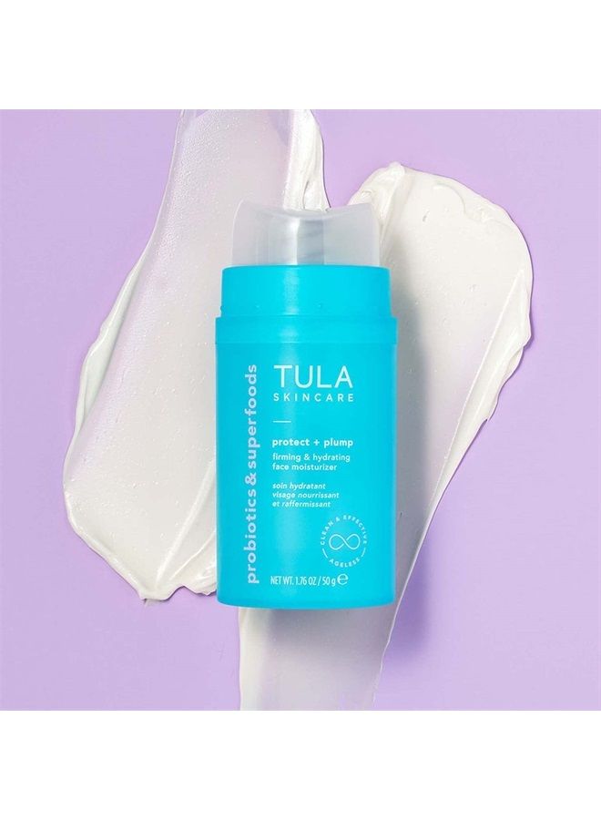 TULA Skin Care Protect + Plump Firming & Hydrating Face Moisturizer | Skincare-First, Daily Ageless Moisturizer, Minizimes the Look of Wrinkles & Fine Lines | 1.6 oz. - Image 3