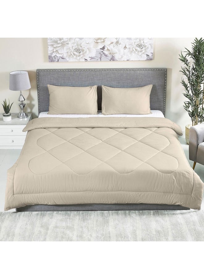 Home Box Ballina 3-Piece Solid Cotton King Comforter Set 240 x 220 cm  - Image 1
