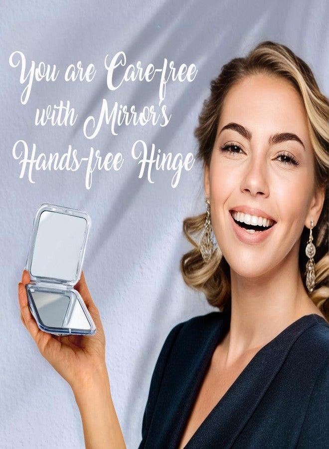 MIRRORVANA Small Compact 20X Magnifying Mirror for Travel - Handheld, Foldable & Lightweight - Mini Pocket-Sized Magnified Mirror for Purse - Square 3.3” x 3.3” - Image 5