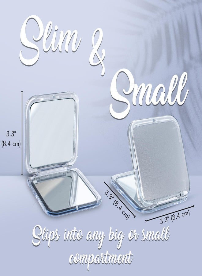 MIRRORVANA Small Compact 20X Magnifying Mirror for Travel - Handheld, Foldable & Lightweight - Mini Pocket-Sized Magnified Mirror for Purse - Square 3.3” x 3.3” - Image 3