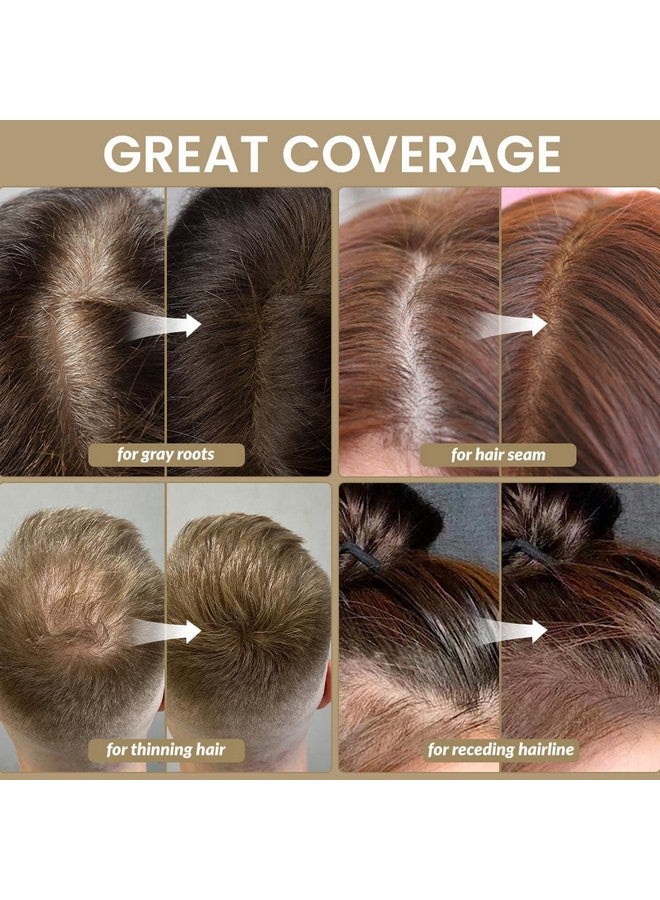 VOLLUCK Root Touch Up Hair Powder Root Cover Up Hairline Shadow Powder Stick, Root Touch Up Dark Brown for Thinning Hair for Women and Men, Bald Spots, Eyebrows, Beard Line, Light Coffee - Image 4