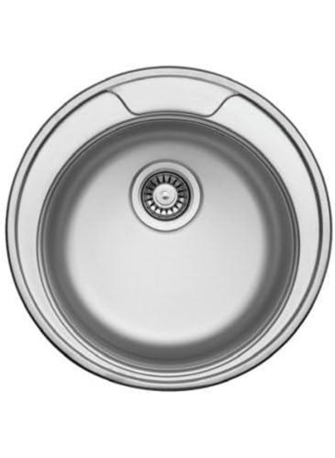يوكينوكس حوض مطبخ ستانلس ستيل دائري، 51 سم، بفتحة تصريف ، FA 510 - Image 1