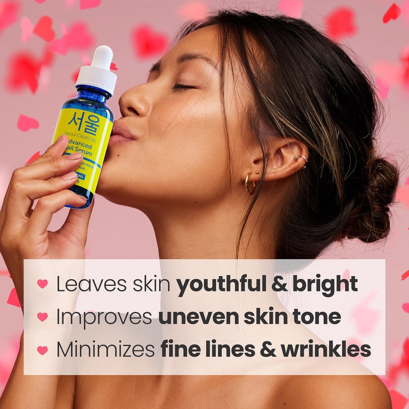 SeoulCeuticals Korean 5% Niacinamide + Snail Mucin 97.5% Essence Serum + Hyaluronic Acid, Cruelty Free Korean Skin Care, Natural & Organic Anti Aging Face Serum for Dull Skin, K Beauty 1oz - Image 5