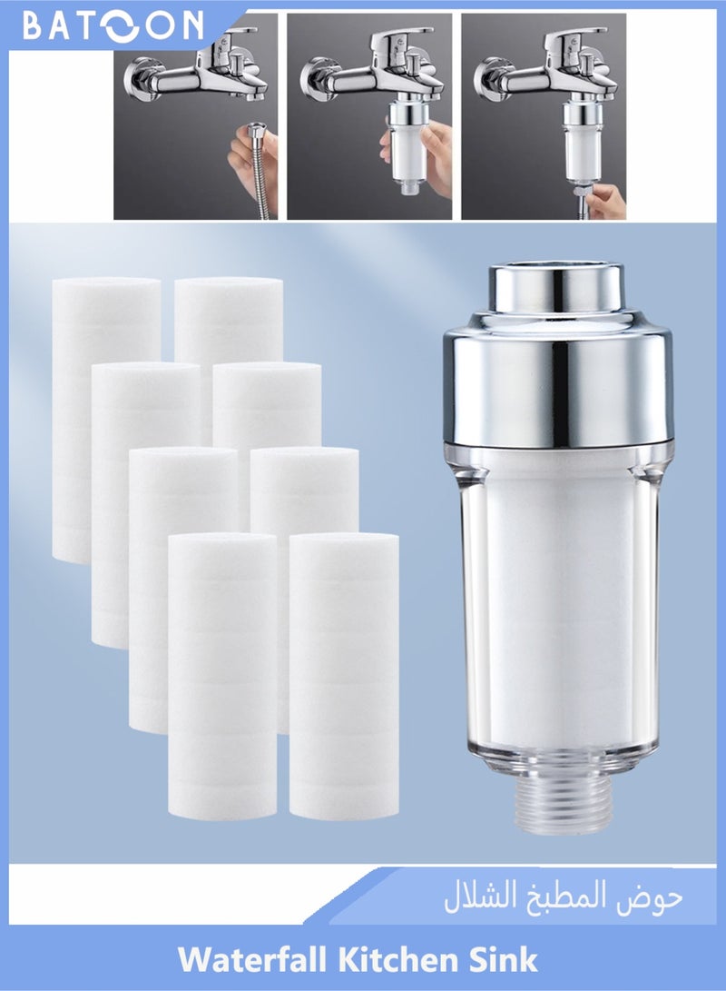 باتون فلتر دش لإزالة رواسب الكلور والفلور، يساعد على تقليل جفاف الجلد والشعر ومشاكل الجفاف والحكة، مناسب لرؤوس الدش والغسالات والدشات العلوية، سهل التركيب. - Image 1