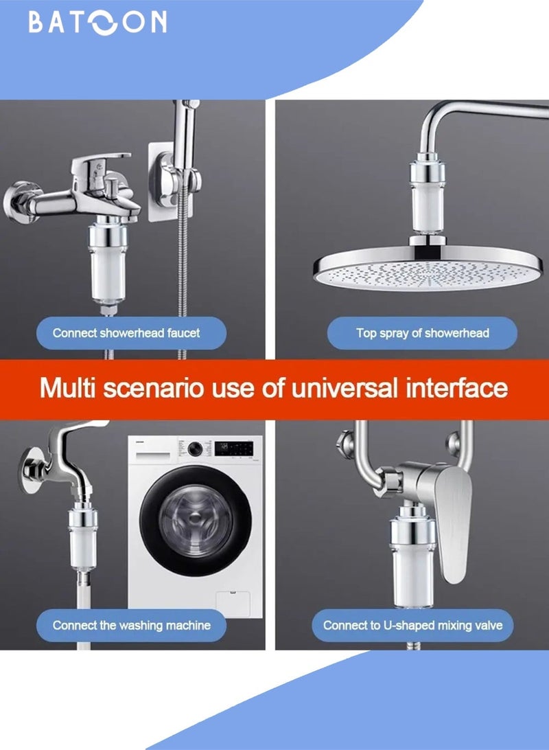 باتون فلتر دش لإزالة رواسب الكلور والفلور، يساعد على تقليل جفاف الجلد والشعر ومشاكل الجفاف والحكة، مناسب لرؤوس الدش والغسالات والدشات العلوية، سهل التركيب. - Image 2