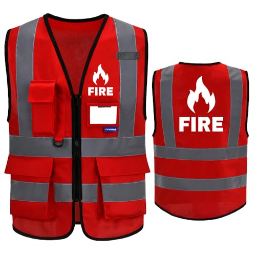 ASAFETY A-SAFETY Red FIRE Safety Vests - Image 1