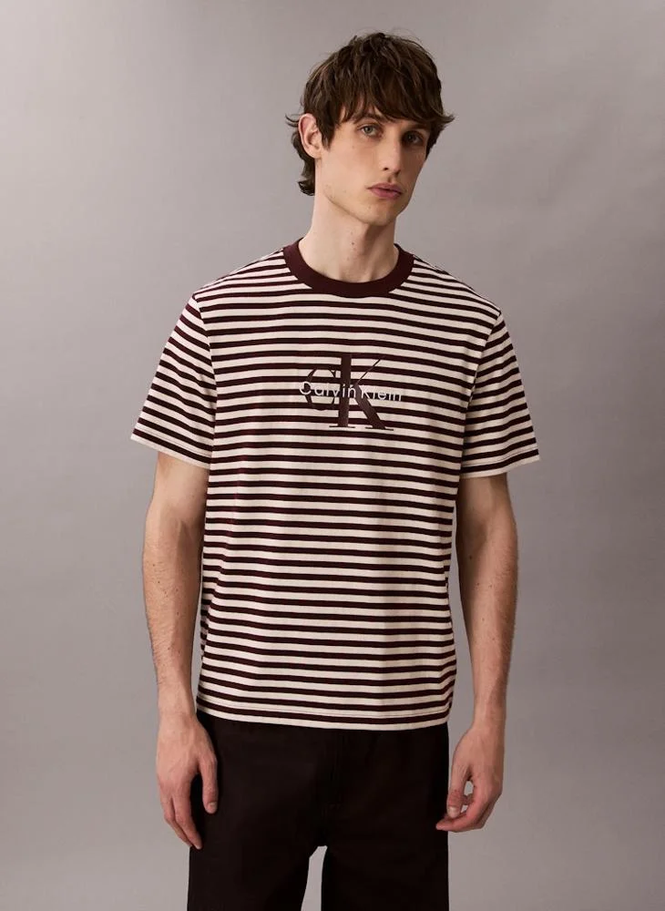 Calvin Klein Jeans Monogram Logo Stripe Relaxed T-Shirt