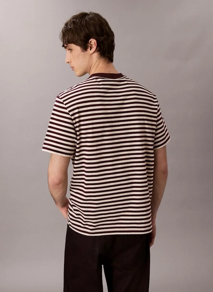 Calvin Klein Jeans Monogram Logo Stripe Relaxed T-Shirt