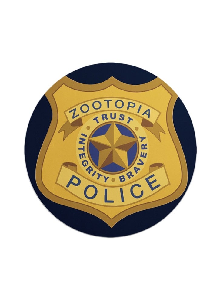 LOUD UNIVERSE - Zootopia Police Department Printed Mousepad Round - Image 1