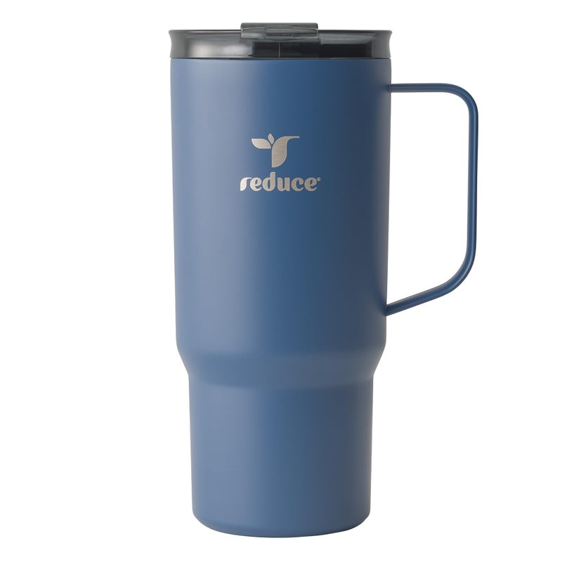 REDUCE 24 oz Hot1 Vacuum Insulated Mug for Hot Tea, Coffee and Other Hot Drinks - With Flo-Motion Lid and Handle, Single-Serve and Cupholder Friendly, Keeps Drinks Hot for up to 8 Hrs, Mineral Blue - Image 1