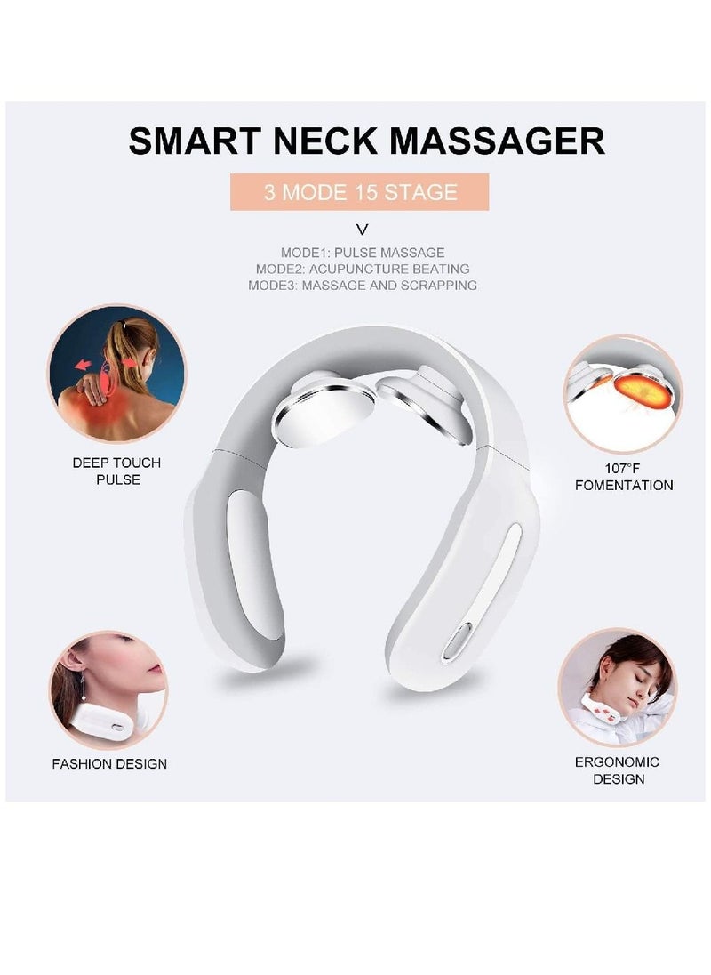 Arabest Intelligent Neck Massager With 3 Modes 15 Levels Remote Controller Portable Cordless Neck Massage Relax For Men Women  - Image 3