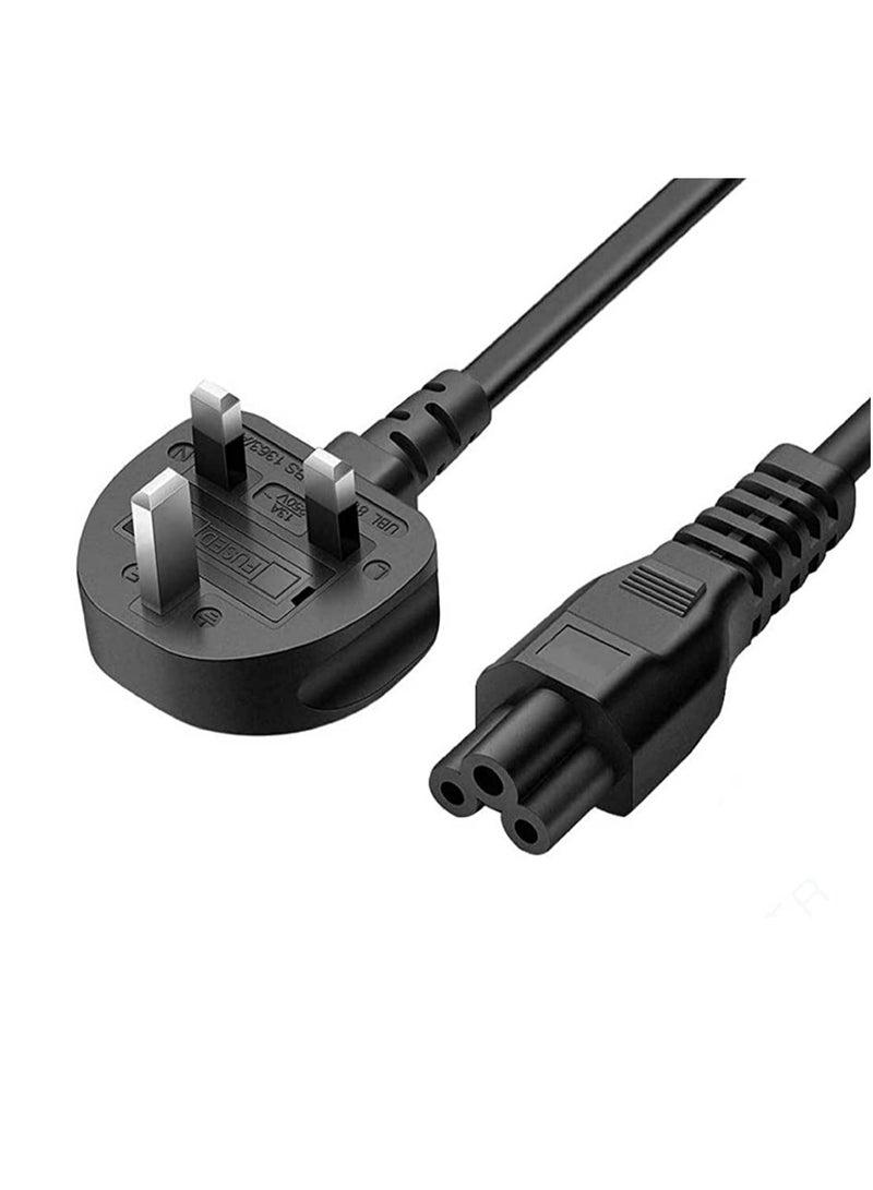 DUSALA 3-Pin Power Cable With UK Plug Black - Image 1