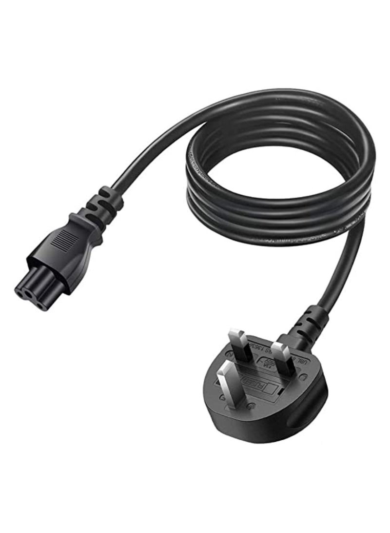 DUSALA 3-Pin Power Cable With UK Plug Black - Image 2