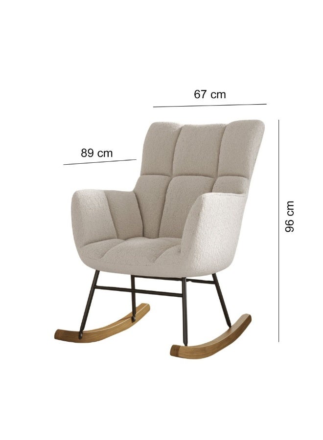 Baytonia Remonda Rocking Relaxation Chair - Off White - Image 3