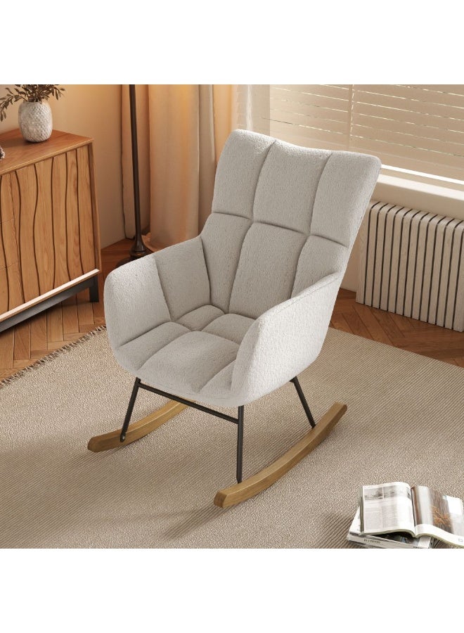 Baytonia Remonda Rocking Relaxation Chair - Off White - Image 2