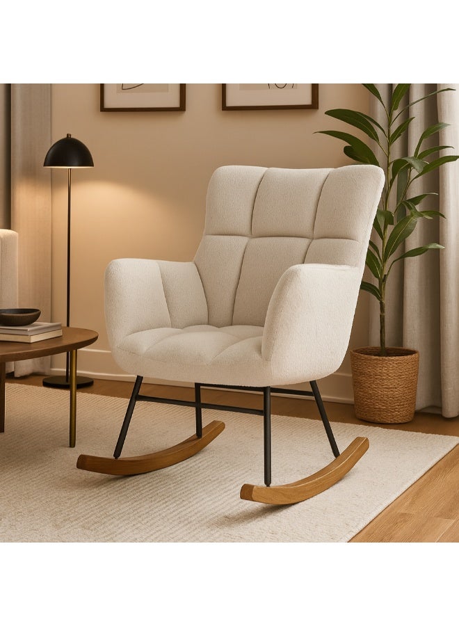 Baytonia Remonda Rocking Relaxation Chair - Off White - Image 1