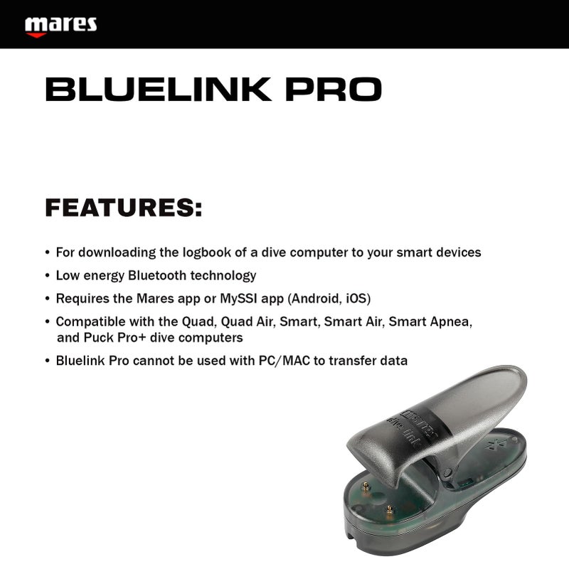 Mares Bluelink Pro Interface - Clip On Bluetooth Data Transfer Device for Scuba Dive Computers - Image 2