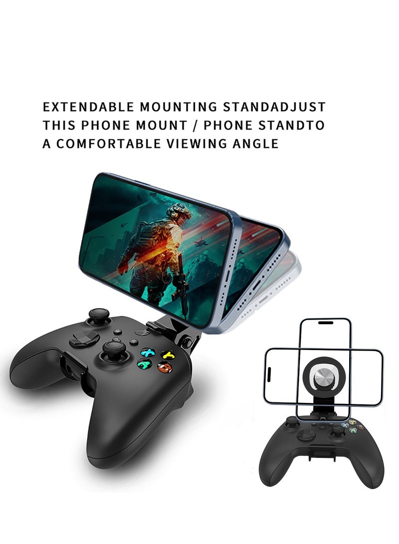 SYOSI Xbox Controller Phone Mount, Gaming Phone Holder, Xbox Controller Phone Mount Adjustable Magnetic Phone Holder Clamp Compatible with Xbox One & Xbox Series X|S Controllers  - Image 2