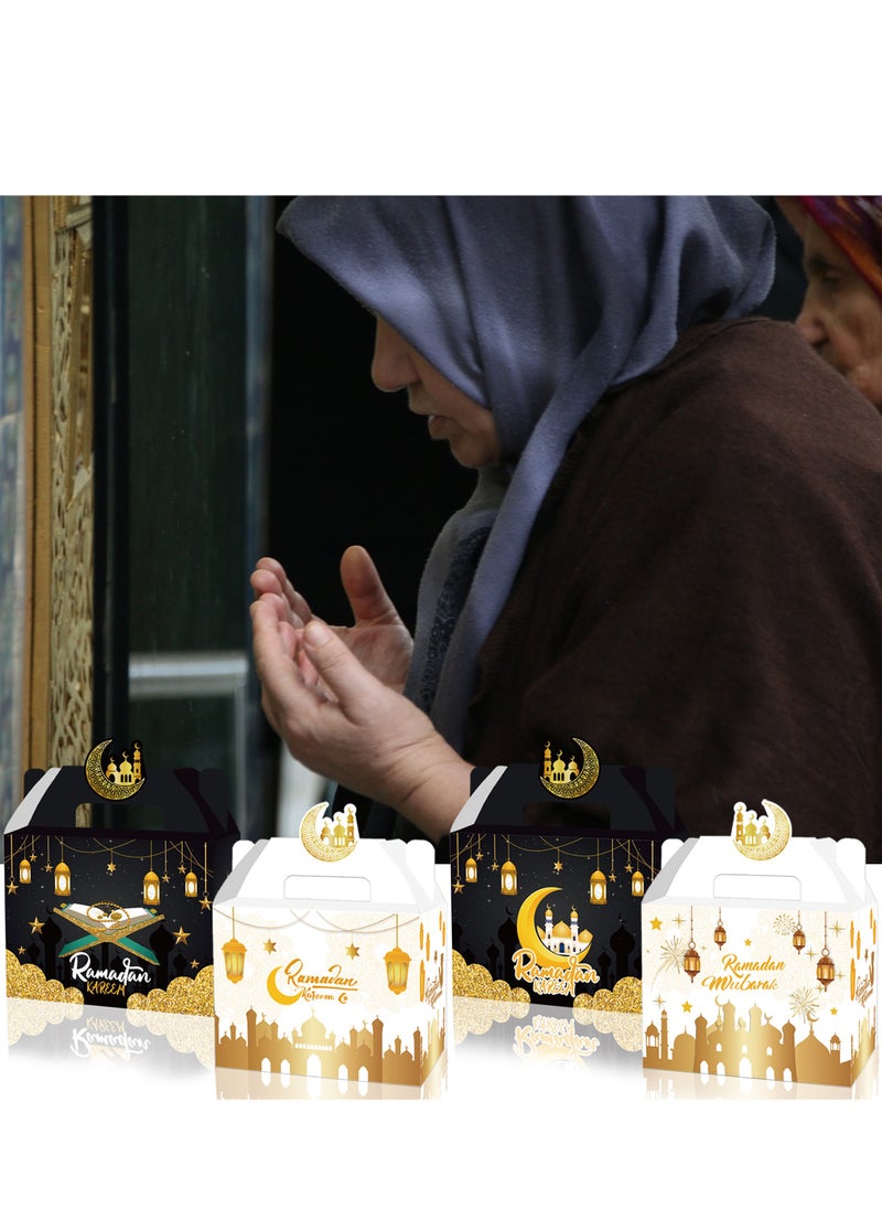الأزرق جي دبليو 12 قطعة رمضان المبارك هدية مربع مربع هدية عيد الفطر المبارك صالح حزب الديكور مسلم حلوى رمضان هدية مربع الشريط لوازم عيد الفطر  - Image 2