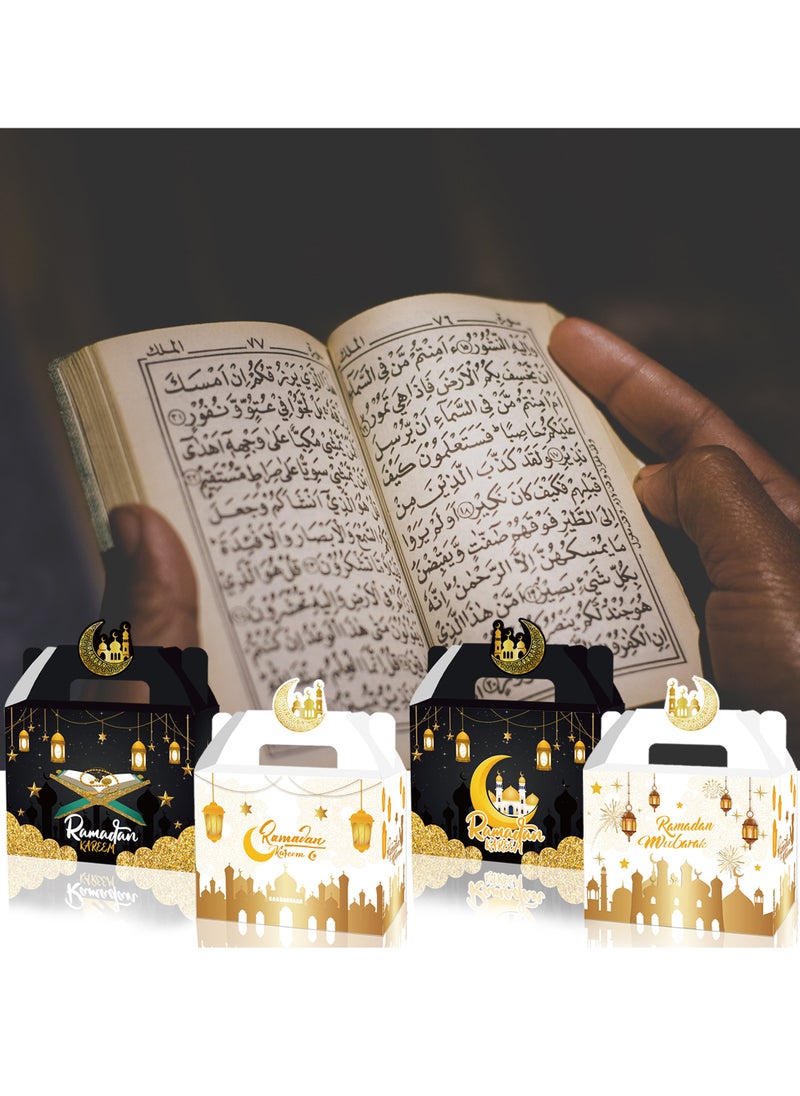 الأزرق جي دبليو 12 قطعة رمضان المبارك هدية مربع مربع هدية عيد الفطر المبارك صالح حزب الديكور مسلم حلوى رمضان هدية مربع الشريط لوازم عيد الفطر  - Image 3