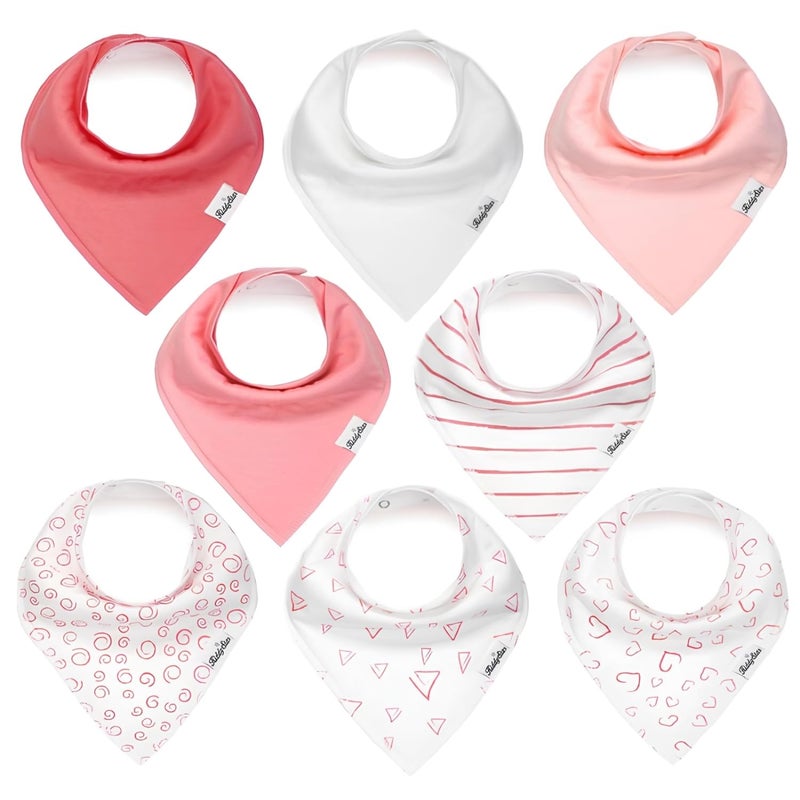 Kiddystar Organic Baby Bibs - Soft  Absorbent Cotton Bandana Bibs For Drooling & Teething - Adjustable & Stylish Baby Gift - Image 1