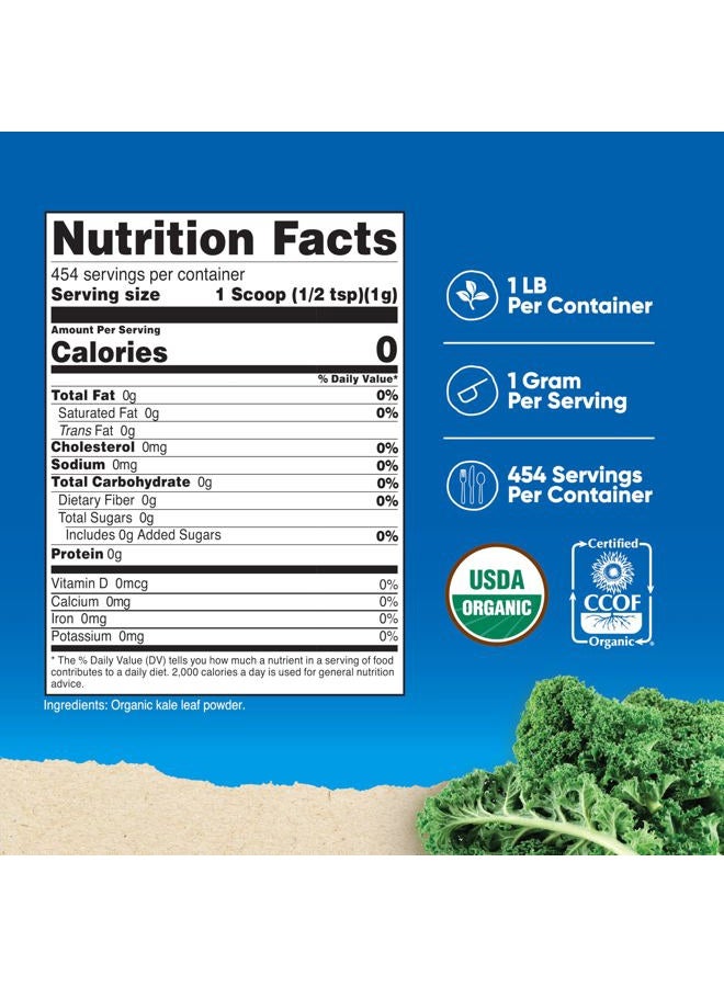 Nutricost Organic Kale Powder 1LB - All Natural, Non-GMO, Gluten Free, Certified USDA Organic Kale - Image 2