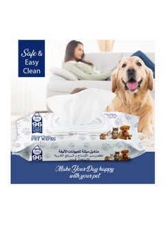 DOCTERPET Doctor Pet Wipes 96's – 99% Water Content,Fragrance Free,Hypoallergenic, Extra Large Wipes for Daily Cleansing  - Image 3