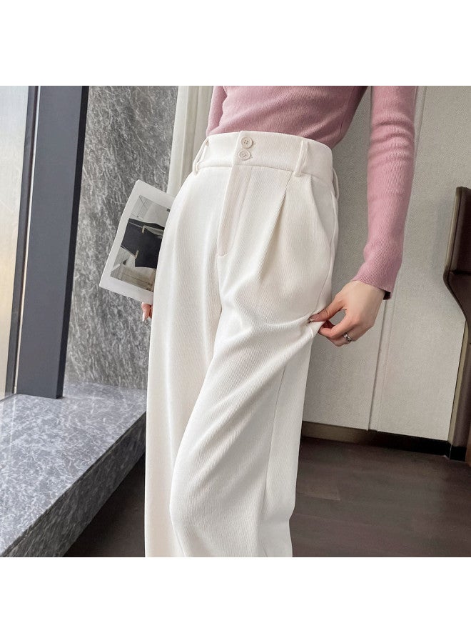 Hstyle Women's Slim Fit Suit Pants 2025 - High Waist Flared Trousers, Straight Leg, Petite-friendly, Slimming Casual Pants For Spring/autumn/winter - Image 5