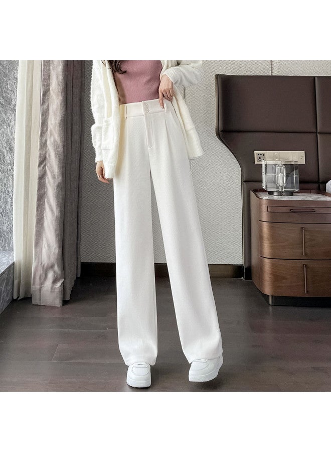 Hstyle Women's Slim Fit Suit Pants 2025 - High Waist Flared Trousers, Straight Leg, Petite-friendly, Slimming Casual Pants For Spring/autumn/winter - Image 4