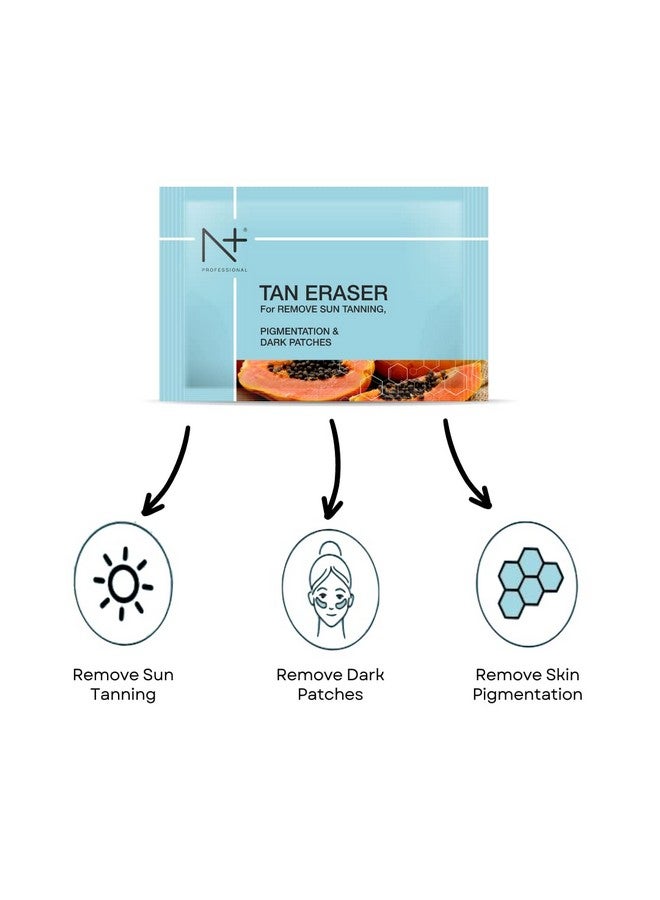 N Plus Professional Tan Eraser Mask, For Remove Sun Tanning, Pigmentation & Dark Patches, Pack of 6 Pouch - Image 3