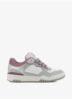 SJ Women's Panelled Lace-Up Low Ankle Sneakers  - Image 2