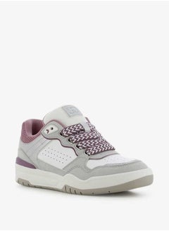 SJ Women's Panelled Lace-Up Low Ankle Sneakers  - Image 1